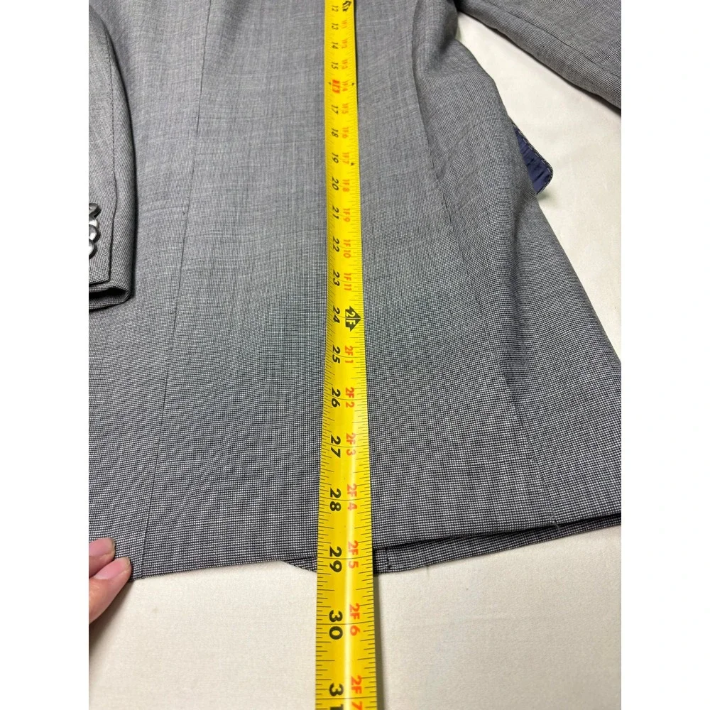 Suitsupply Lazio Slim Fit Blazer Grey Vitale Barberis Canonico Wool Mens 36R 46